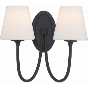 Crystorama Lighting Juno 2 - Light Sconce in  Black Forged - 1 of 4