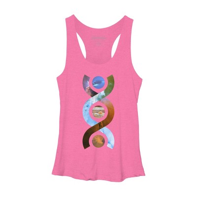 Women's Design By Humans Helical By CmdrButts Racerback Tank Top