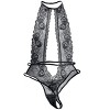Women's Lace Plunge Halterneck Teddy - LASCANA - 4 of 4