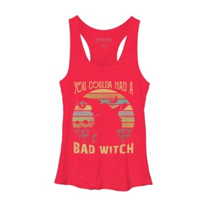 Women's Design By Humans Halloween Funny You Coulda Had Bad Witch By Ering Racerback Tank Top - 1 of 3