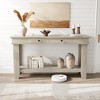 Console Table with 2 Drawers & Open Storage Shelf, 54 Inch Long Sofa Table Industrial-Style Hallway Table - 2 of 4