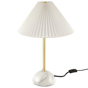 Modway Illusion Table Lamp – Brass Dome Shade with Marble Base, Modern Accent Lighting for Living Room, Bedroom, or Office - 1 of 4