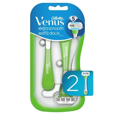 Venus Extra Smooth Green Disposable Women's Razors - 2ct