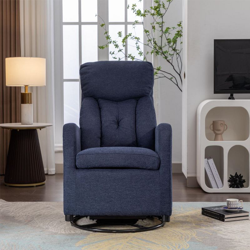 Joyee 360° Swivel Chair, Soft Fabric Upholstered Accent Armchair with Pocket, Indoor Furniture Sofa - Maison Boucle, 3 of 9