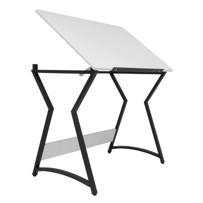 36" Wide Adjustable White and Black Craft Drawing Table