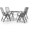 vidaXL Garden Dining Set Anthracite Expanded metal mesh with e-coating - 2 of 4