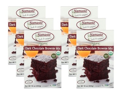 Namaste Foods Gluten Free Dark Chocolate Brownie Mix - Case of 6/16 oz