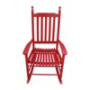 FONTOI Wooden Rocking Chair Porch, Wood Rocker Chairs with High Back, Widen Seat and Armrests for Home Garden, Red, 24.5"*42.25"*32.9" - 4 of 4
