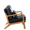 Accent Chair,Mid-century and Simple Style Chair,Non-slip Leg Pads Chair,Perfect for Living Room,Bedroom,Office,Black - 4 of 4