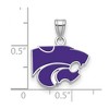 Black Bow Jewelry Sterling Silver Kansas State Wildcats NCAA Small Pendant - 2 of 3