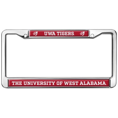 University of West Alabama Tigers Full Size Standard License Plate Metal Frame