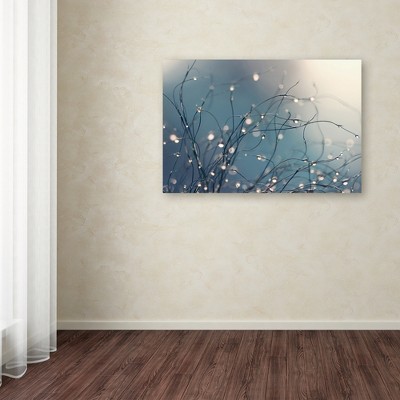 Abstract Blue and White Canvas Print Art 12" x 19"