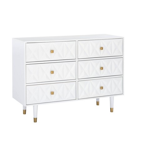 Glam store white dresser