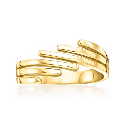 Ross-Simons 18kt Gold Over Sterling Graduated Bypass Ring