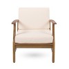 PAGED Patio Dining Chairs Set of 2 Stylish Wood Outdoor Chair with Slat Panel Design for Garden, Lawn, Balcony, Patio, Cream White - 3 of 4