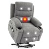 Power Lift Recliner Chair, Oversize Electric Recliners for Elderly with Heat and Massage, Stand Assist with Cup Holders, Side Pocket - 3 of 4