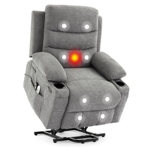 Power Lift Recliner Chair, Electric Recliners, Stand Assist with Cup Holders, Side Pocket, Single Sofa Seat for Living Room - 1 of 4
