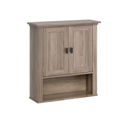 Hayward Two-Door Bathroom Storage Wall Cabinet Light Woodgrain - RiverRidge Home