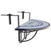 vidaXL Hanging Balcony Table, Blue and White Mosaic - 3 of 4