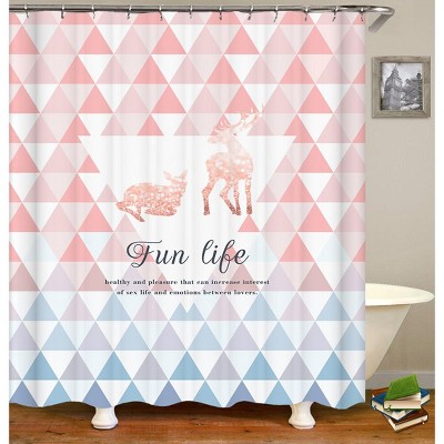 Fun Life Shower Curtains for Bathroom Waterproof Fabric Bath Curtain Durable Soft Stylish Bathroom Decor 72x72 Inch