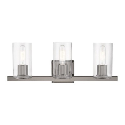 Livex Lighting Clarion 3 - Light Vanity in  Black Chrome