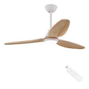 C Cattleya 48 in. Integrated LED White Wood Ceiling Fan with Light and Color Changing Technology - 1 of 4