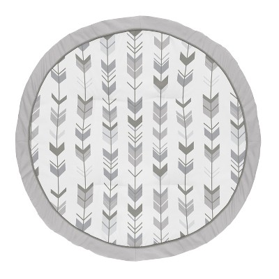 Image of Sweet Jojo Designs Boy, Girl, Unisex/Gender Neutral Baby Tummy Time Playmat Mod Arrow Grey and White
