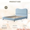 Twin/Full/Queen Size Bed Frame for Kids w/ Velvet Upholstered Headboard, Cute Low Profile Platform Bed for Girls and Boys - 2 of 4