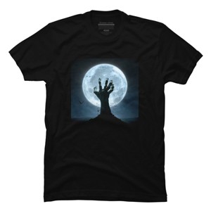 Men's Design By Humans Halloween! Zombie Hand Reaching from Grave T-Shirt By EBCD T-Shirt - 1 of 4