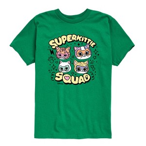 Boys' - Super Kitties - Doodle Short Sleeve Graphic T-Shirt - 1 of 4