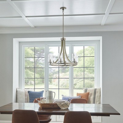 Rustic Elegance Distressed Antique Gray 6-Light Chandelier