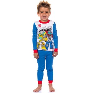 Transformers Todder Boys' Bumble Bee and Optimus Prime 2-Piece Pajama Set - 1 of 4