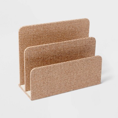 Woven 2-Slot Letter Sorter Taupe - Threshold&#8482;