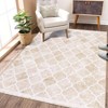 Washable  Rugs, Non Slip Floor Carpet Low Pile Accent Rug Ultra Soft Faux Wool Modern  Rugs for Living Room Bedroom Kitchen, Taupe - 2 of 4