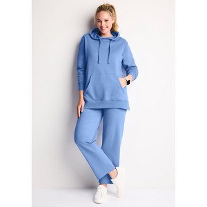 Woman Within Fleece Hoodie Pocket Sweatshirt - 1 of 2