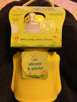 Green Sprouts Sprout Ware Sip & Straw Pocket Made from Silicone and Plants - 8oz-Aqua, Blue