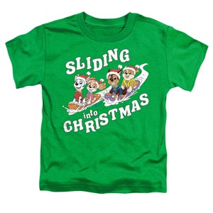 Toddler Boys' Paw Patrol Sliding Into Christmas T-Shirt - 1 of 4
