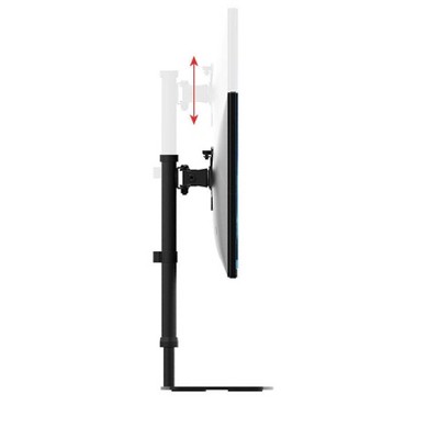 Black Adjustable Height Steel Standing Desk Converter