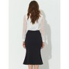 Allegra K Women's High Waist Ruffle Hem Fishtail Mermaid Midi Bodycon Skirt - 4 of 4