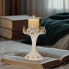 Vintage Metal Candle Holder, Floral Statement Candle Holder, Rustic Style Candle Holder, Small Size, 1pc - 4 of 4