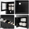 Kitchen Pantry Cabinet with Microwave Stand, Freestanding Hutch Cabinet with Buffet Cupboard, Tall Storage Cabinets with Adjustable Shelves - 2 of 4