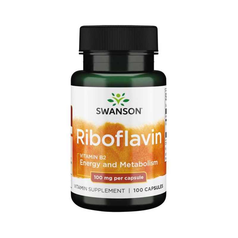 Swanson Vitamin B2 Riboflavin 100 mg Capsule 100ct, 1 of 7