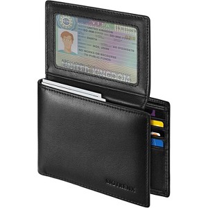 Paaaawaters Leather Wallets for Men, Genuine Leather Mens Wallets Bifold Rfid Blocking with 2 ID Windows - 1 of 4