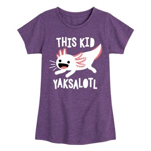 Girls' - Instant Message - This Kid Yaksalotl Fitted Short Sleeve Graphic T-Shirt - 1 of 4