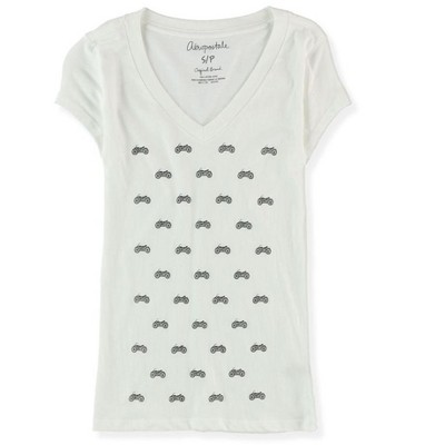 Aeropostale Womens Motorcycle Graphic T-Shirt