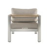 Outdoor Aluminum Club Chair with Beige Olefin Cushion, Lightweight Weather-Resistant Patio Armchair for Garden or Balcony-Baofuwish - 3 of 4