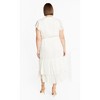 CITY CHIC | Women's Plus Size  Midi Frill Dee Dress - ivory - 24W - 3 of 4