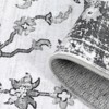 Area Rug, Washable Rug - 8x10ft Vintage Low-Pile Ultra-Thin Carpet, Stain Resistant with Non-Slip Backing for Living Room, Bedroom, Dining Room (Grey) - 2 of 4