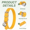Unique Bargains Dog Collar with Bell Adjustable Buckle PU Leather Dog Collars - 3 of 4
