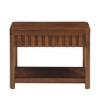 NicBex 2-Tier Side Table with Rounded Corners & Waterproof Surface, 25'' Rectangular End Table with Storage Shelf, Farmhouse Sofa Side Table - 4 of 4